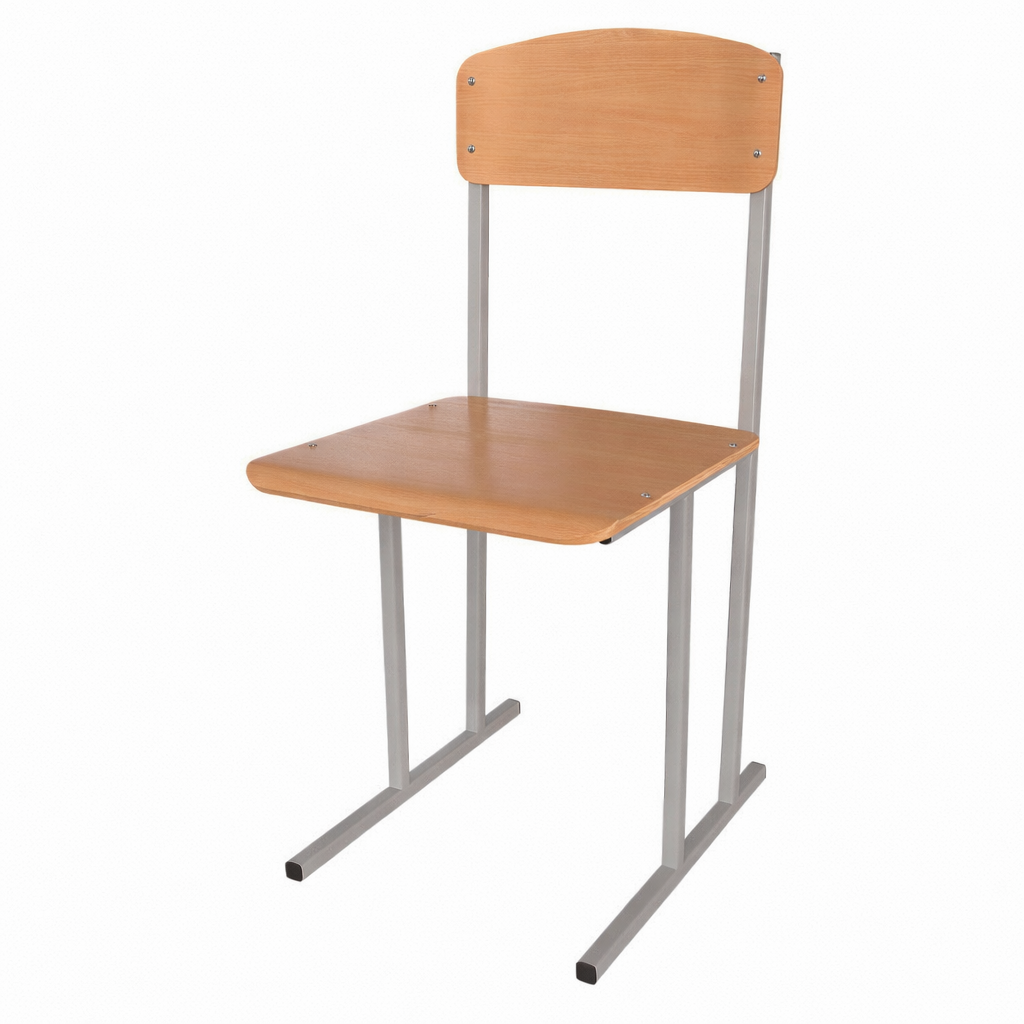 Стілець учнівський полозковий на квадратній трубі, розмір 380х380х460 мм, h=420 мм MEBLIX